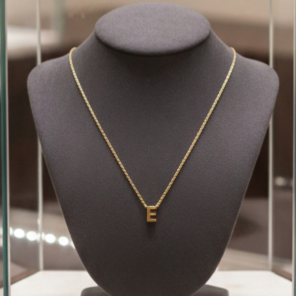 E Initial Necklace